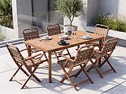 Garden Dining Table RONCELLO 180 cm 90 cm Acacia Wood Brown_1179193