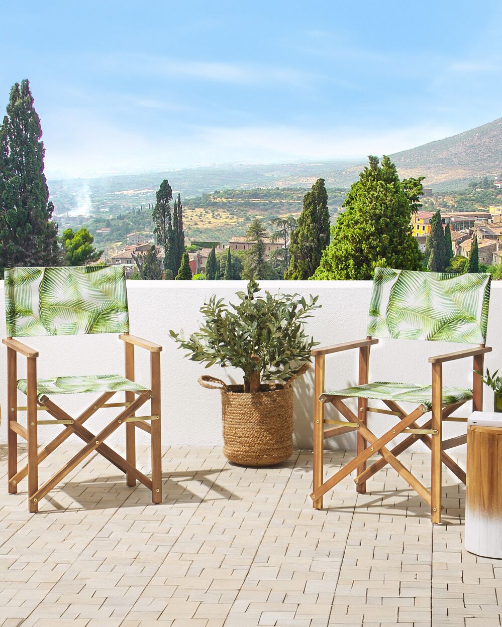 Conjunto de 2 cadeiras de jardim CINE Madeira de acácia Verde claro