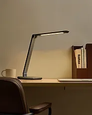 Lámpara LED de escritorio PICTOR con regulador de intensidad Gris oscuro_1187155