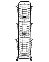 Basket Stand AYAPAL with Wheels Metal Black