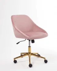 Sedia da scrivania BARDSDALE Velluto Rosa_1166732