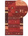 Wool Gabbeh Area Rug 80 x 150 cm Red SINANLI_855895