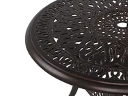 Outdoor Dining Table for 4 ANCONA 90 cm 90 cm Metal Dark Brown_765304