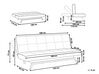 Fabric Sofa Bed Off White LEEDS_923274