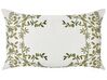 Lot de 2 coussins décoratifs avec motif floral 30 x 50 cm blanc et vert ZALEYA_914049
