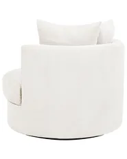 Swivel Armchair DALBY Fabric Light Beige_871392