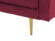 Right-Hand Chaise Longue MIRAMAS Velvet Dark Red_761937