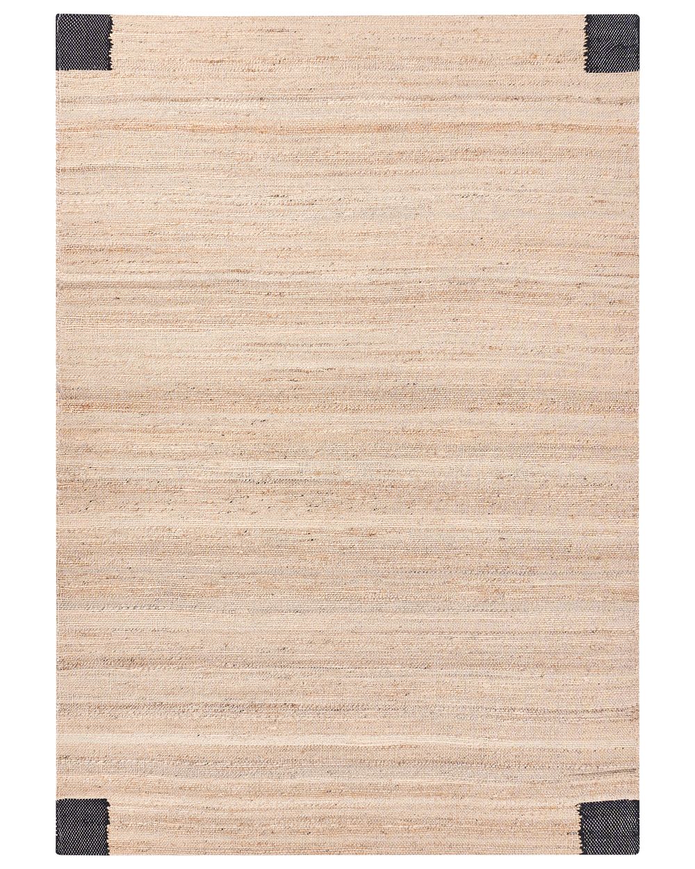 Covor AMRAVATI Negru/Bej 160 x 230 cm Iută