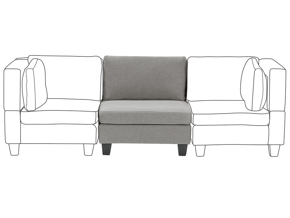 1-Seat Section UNSTAD Fabric Light Grey