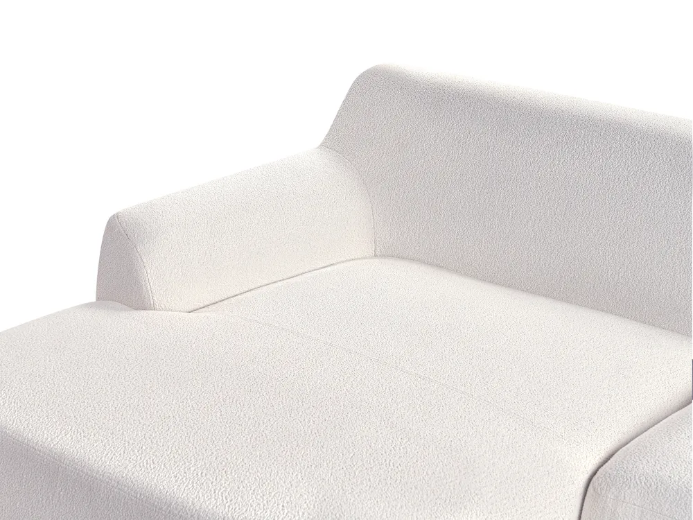 Corner Sofa 3 Seater SOSJO Boucle Off-White Right Hand_941240