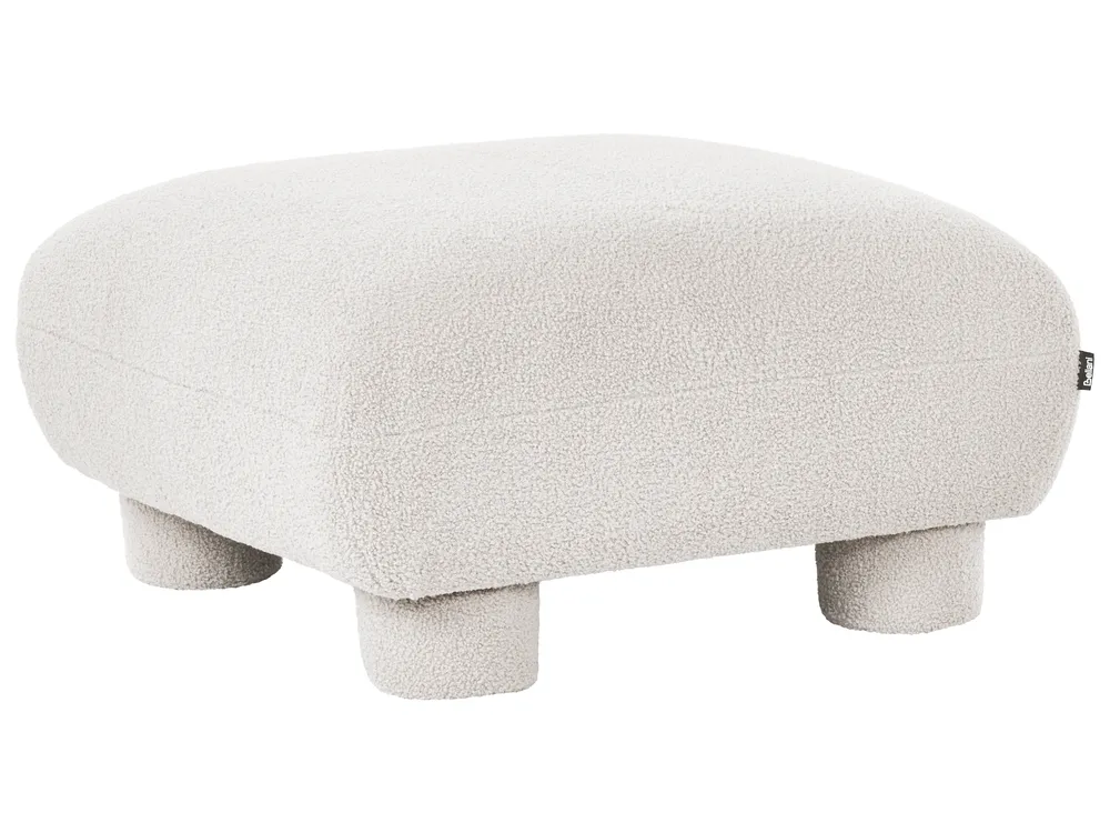 Modular Living Room Set 4 Seater MJALBI with Ottoman Boucle Off-White_1075194