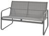 4 Seater Metal Garden Sofa Set Grey BARREA_921808