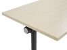 Folding Office Desk with Casters 160 x 60 cm Light Wood and Black CAVI_922289