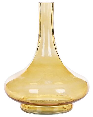Bloemenvaas geel glas 30 cm PANEER