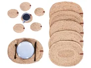 12 Piece Placemats and Coasters Set BUSHYLARK Jute Natural_946273