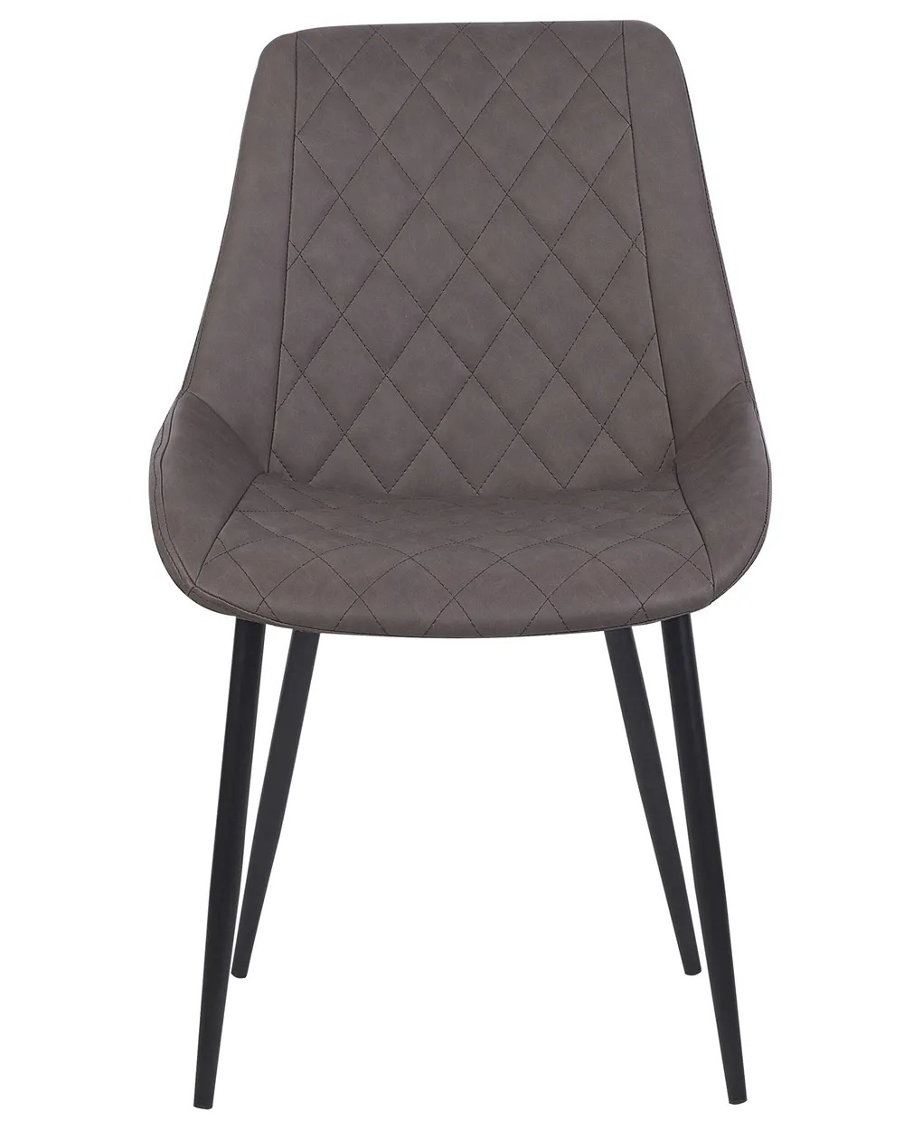 Set of 2 Dining Chairs MARIBEL Faux Leather Dark Brown_716430