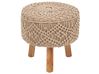 Repose-pied Macramé MANZAI Coton Beige foncé