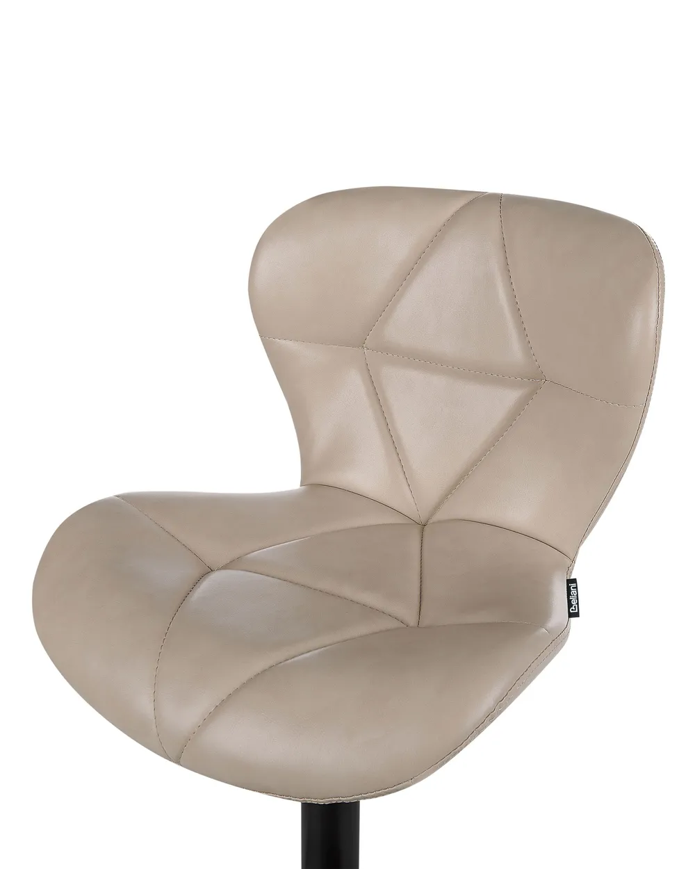 Set of 2 Bar Chairs VALETTA Swivel Faux Leather Light Beige_894661
