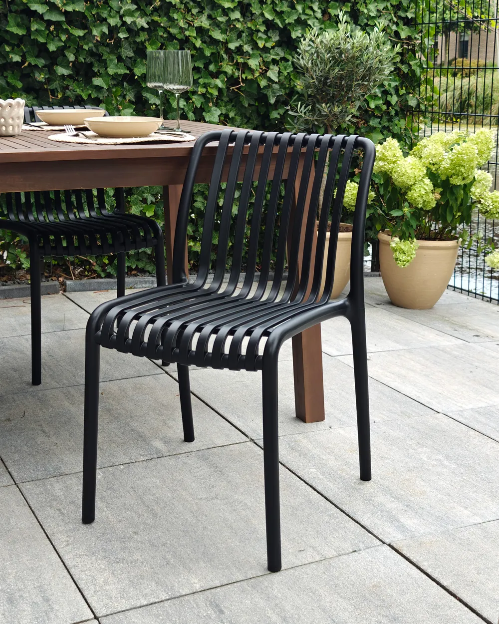 Set di 4 sedie da giardino ARICCIA Nero_1017597
