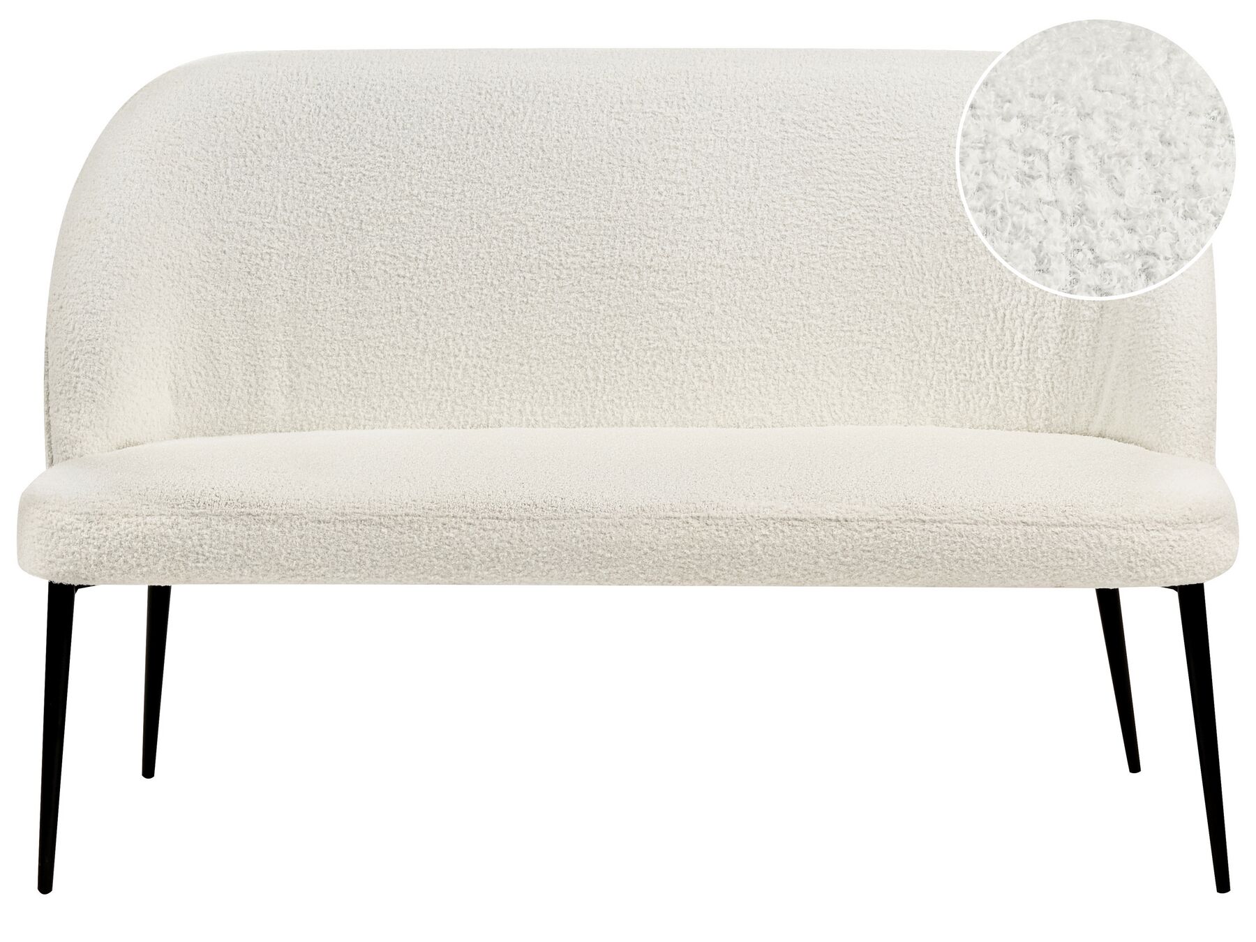 2-Sitzer Küchensofa Bouclé weiß OSBY_929174