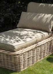 Leżak ogrodowy z poduszką BELSITO Rattan Naturalny_928032