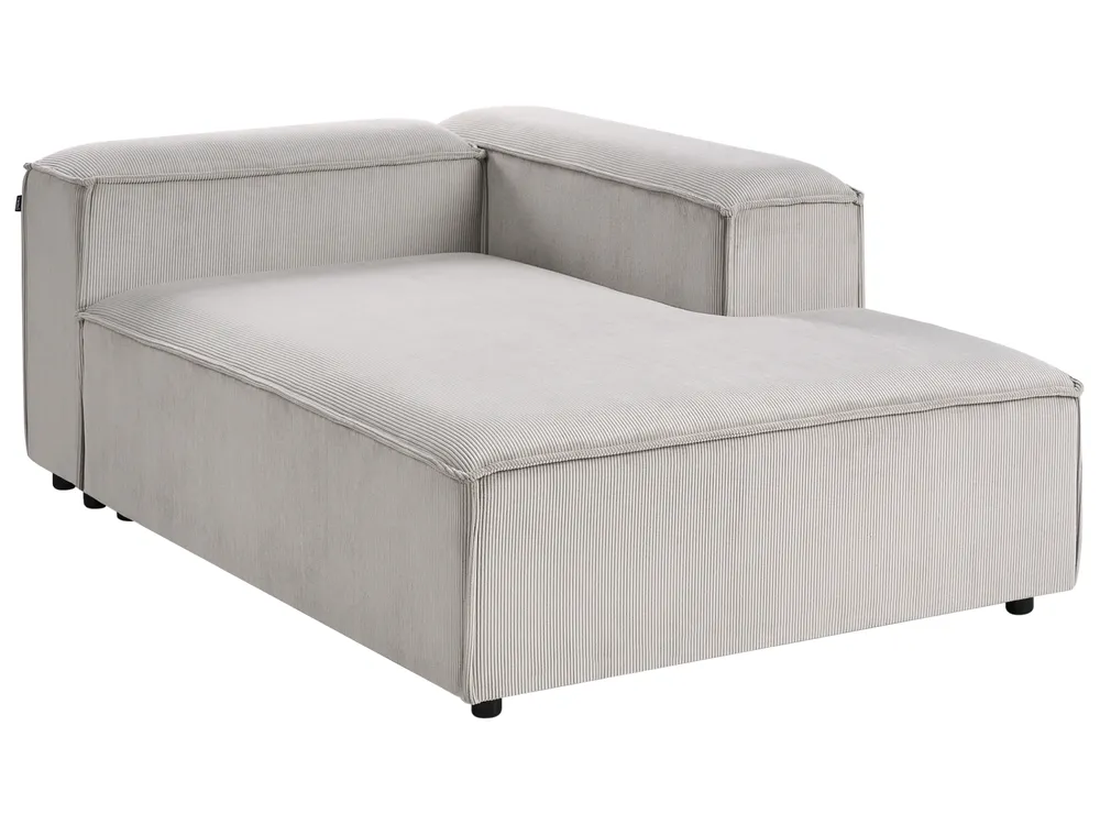 Modular Corner Sofa 4 Seater ARDAL Corduroy Taupe Left Hand_1011111