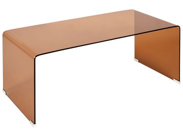 Couchtisch KENDALL Sicherheitsglas Braun