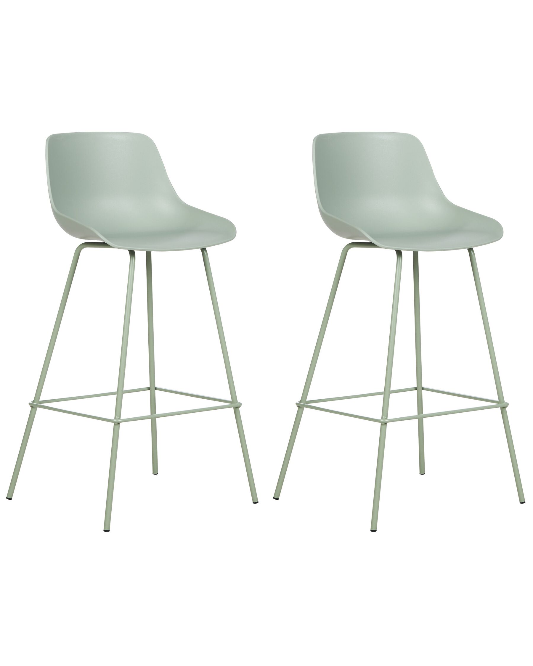 Set of 2 Bar Chairs Light Green EMMET_902768