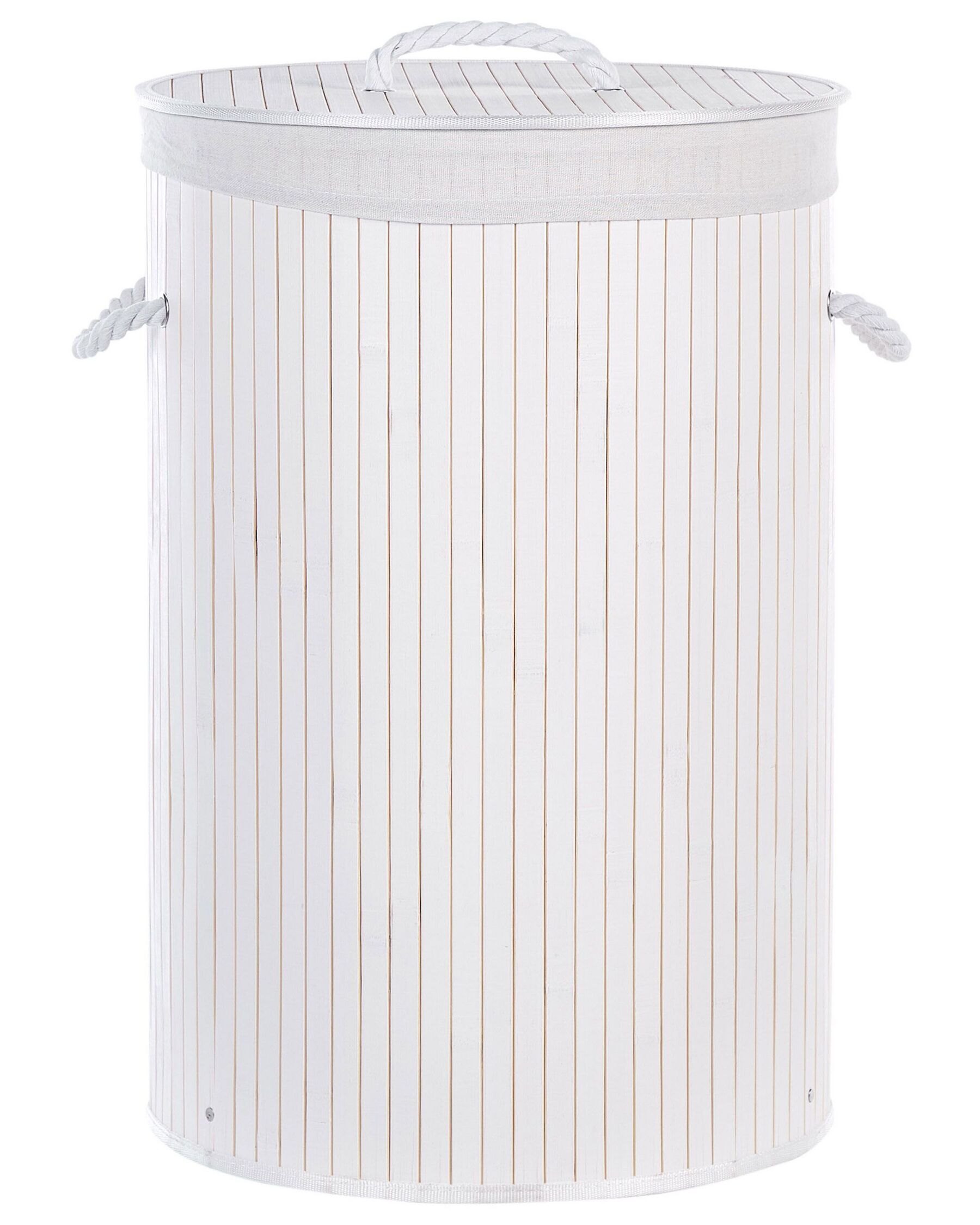 Bamboo Basket with Lid White SANNAR_849836