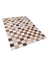 Tappeto in pelle marrone/beige 160 x 230 cm SOLMAZ_758301