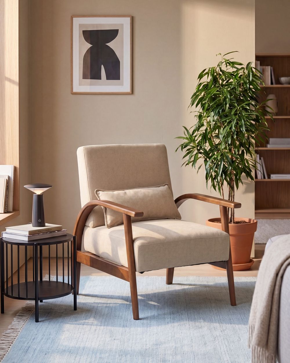 Poltrona SKARA Tessuto Beige
