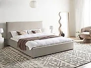 Cama Terciopelo LAVAUR 160 x 200 cm Gris pardo_1185553