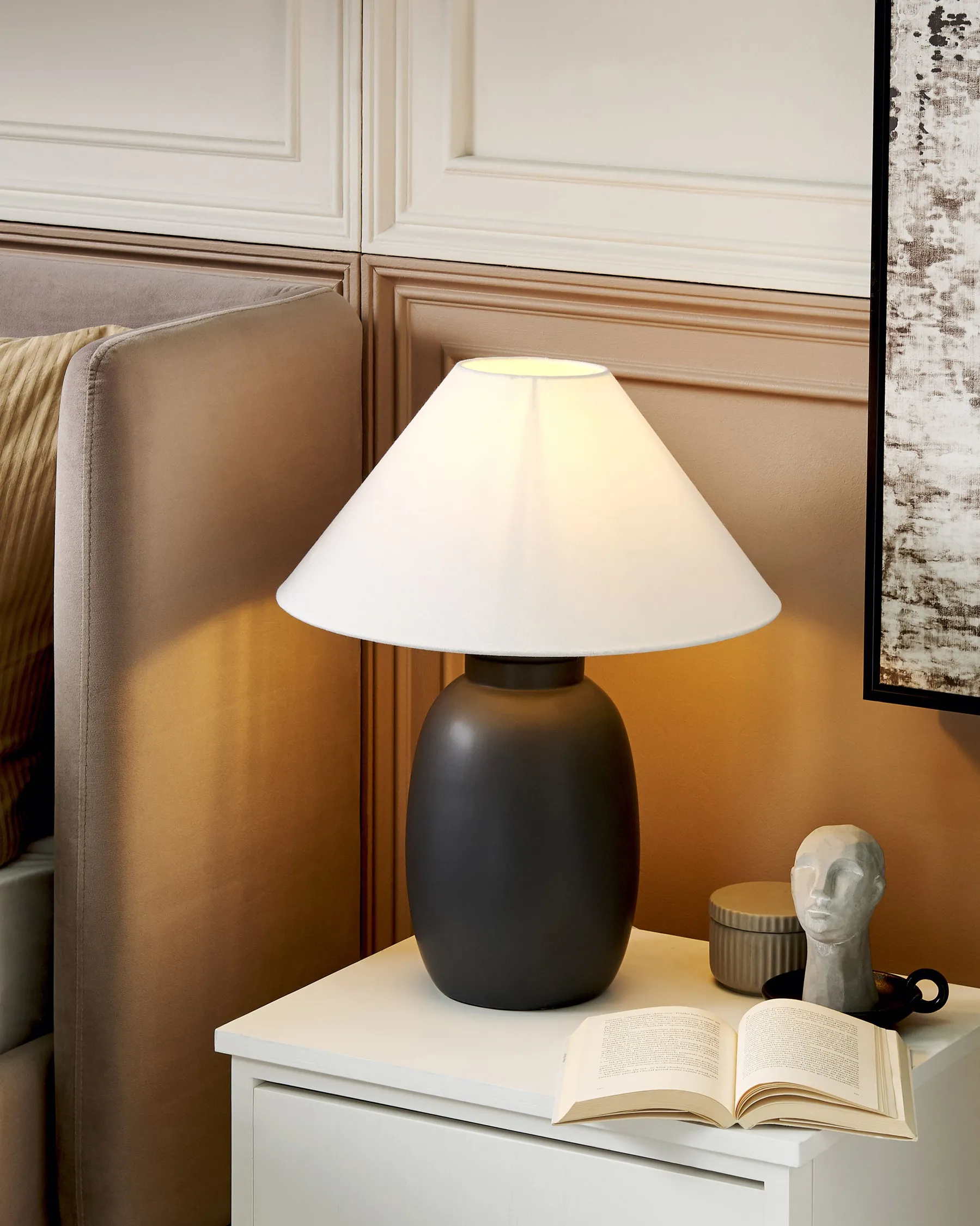 Table Lamp PATILLAS Ceramic Black_844175