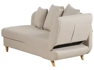Right-Hand Chaise Longue MERI with Storage Faux Linen Beige_881282