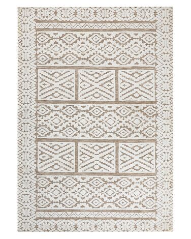 Teppich cremeweiß / beige 160 x 230 cm orientalisches Muster GOGAI