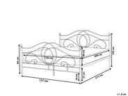 Łóżko Metal LYRA 120 x 200 cm Czarny_1026496