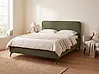 Bed Boucle VALOGNES 160 x 200 cm (EU King Size) Dark Green