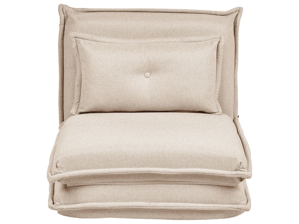 Divano letto singolo DELLEN Tessuto Beige