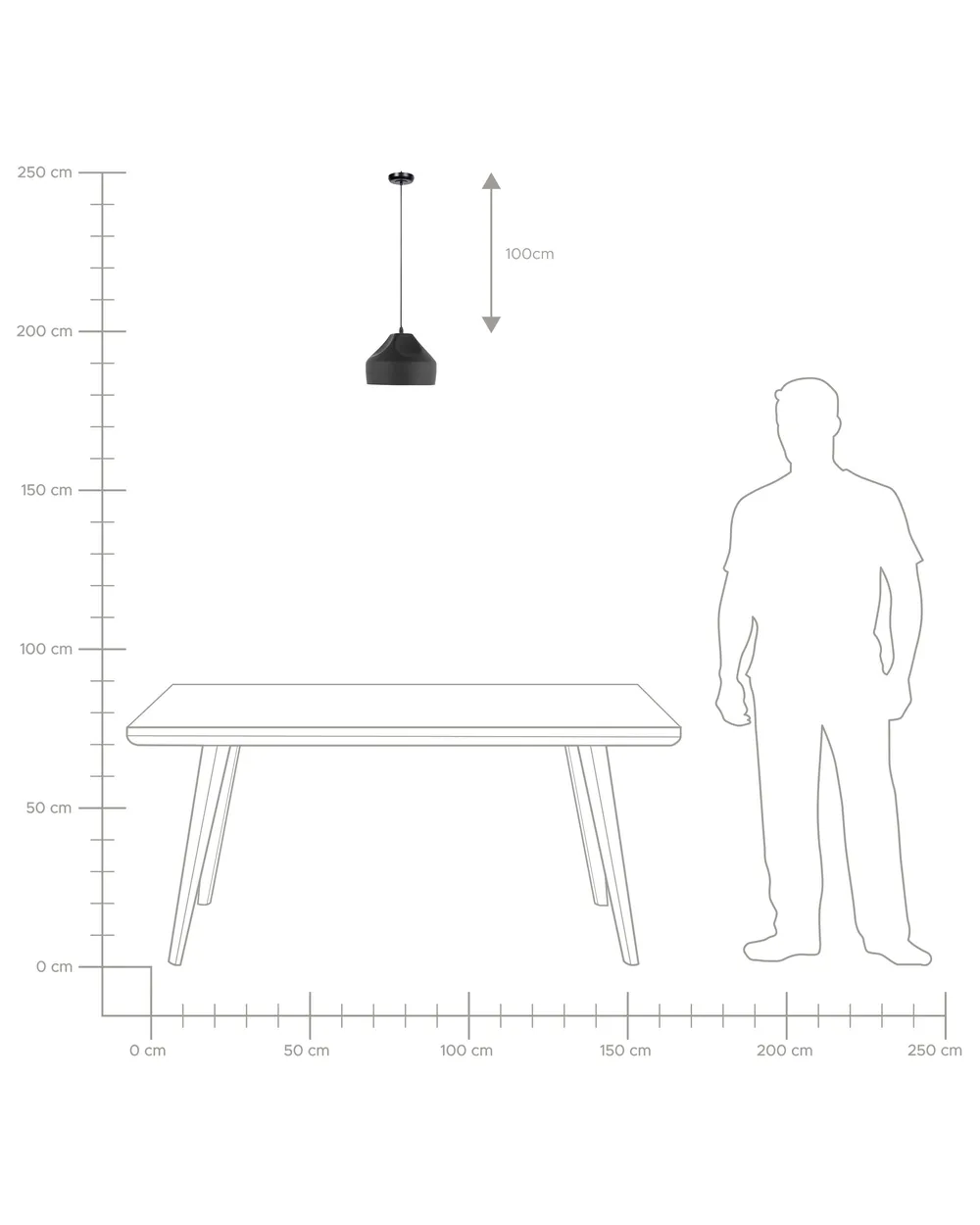 Pendant Lamp EVINOS Metal Black_824361