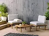 Conjunto de jardín con mesa 2 plazas FRASCATI modular Madera de acacia certificada Gris claro