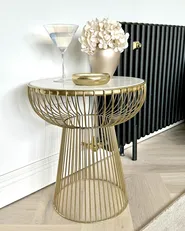 Side Table CHEYNES Marble Gold_920943
