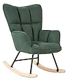 Rocking Chair OULU Fabric Emerald Green