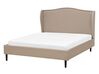 Čalouněná béžová postel 140x200 cm COLMAR_711857