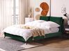 Sametová postel 140 x 200 cm zelená MELLE_829908