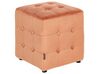 Pouf Samtstoff orange 36 x 36 cm WISCONSIN_926904