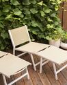 Gartenstuhl Aluminium beige mit Fusshocker MARCEDDI_933175