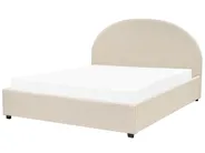 Ottoman Bed VAUCLUSE Fabric Sand Beige 160 x 200 cm (EU King Size)_876838