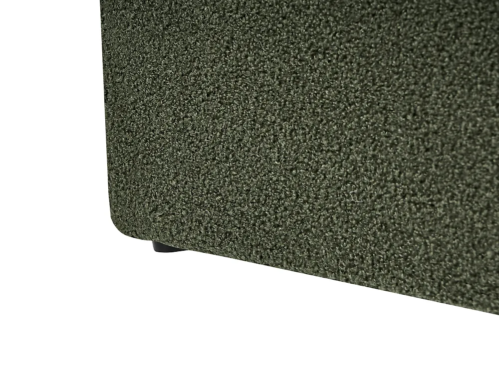 Bett mit Stauraum ohne Kopfteil DINAN Bouclé Dunkelgrün 120 x 200 cm_1188257