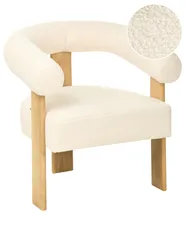 Armchair ILBRO Boucle Off-White/ Light Brown_984754