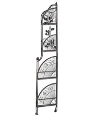 Regał narożny SIDERNO 35 cm 158 cm Metal Czarny_791375